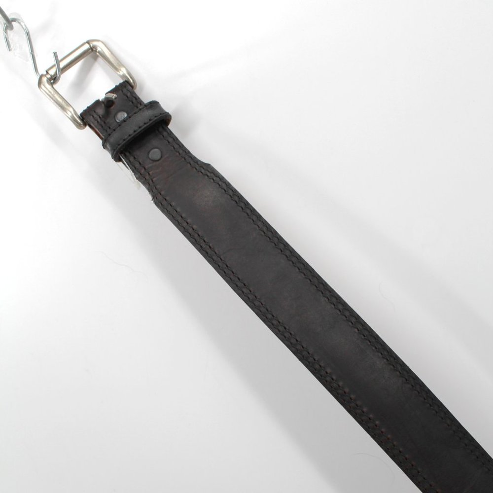 R.G. BULLCO U.S.A. Leather Belt Black Removable Brass Buckle Men's Unisex Sz 50 - Picture 6 of 12